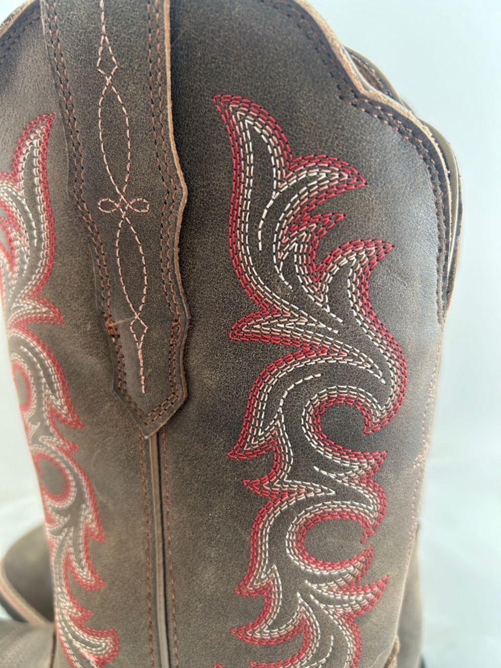 Ariat Women’s Hybrid Rancher Brown Leather Stretch Fit Western Boot Wide Sq Toe - Picture 8 of 11
